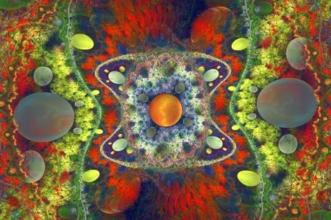 Space with blurs Stock Illustration