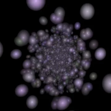 Space bubbles, abstract generated fractal background Stock Illustration