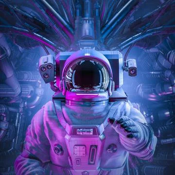 Space capsule astronaut Illustrazione stock