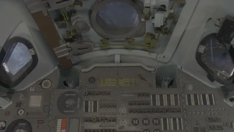 Space capsule cockpit interior Stock Footage 219502570