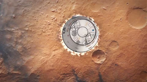 Space Capsule Descending to the Surface ... | Stock Video | Pond5