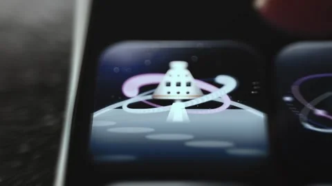 Space Capsule Encircled by Navigation Rings Stock Footage 340555622
