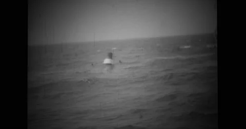 Space capsule floating in sea Stock Footage 43503755