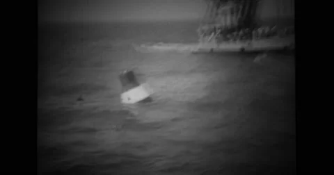 Space capsule floating in sea Stock Footage 43503757