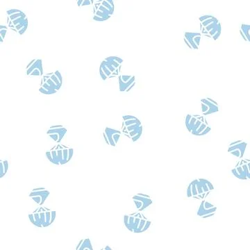 Space capsule glyph vector seamless pattern Stockillustratie
