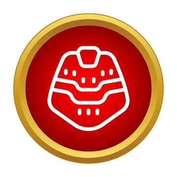 Space capsule heat shield protection icon Stock Illustration