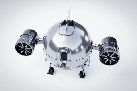 Space capsule isolated on white backgroud Stock Illustration