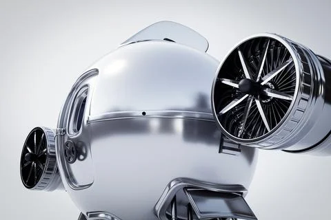 Space capsule isolated on white backgroud Stock Illustration