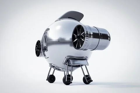 Space capsule isolated on white backgroud Stock Illustration