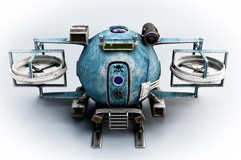 Space capsule isolated on white background Stock Illustration