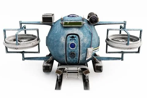 Space capsule isolated on white background Stock Illustration