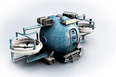 Space capsule isolated on white background Stock Illustration