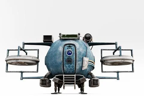 Space capsule isolated on white background Stock Illustration