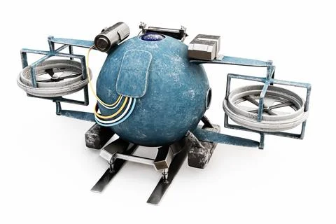 Space capsule isolated on white background Stock Illustration