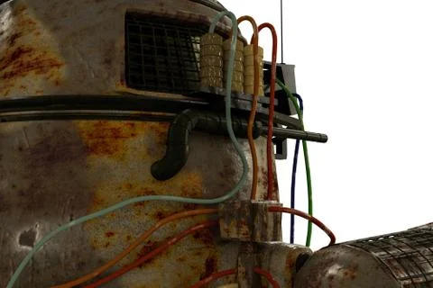 Space capsule isolated on white Stock Illustration