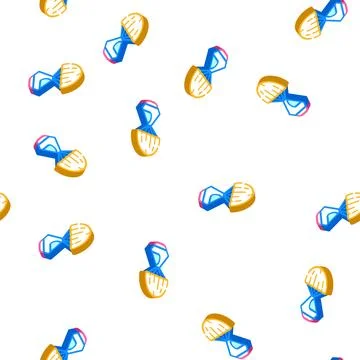 Space capsule isometric icon seamless pattern Illustrazione stock