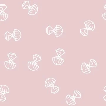 Space capsule line vector seamless pattern Illustrazione stock