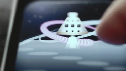 Space Capsule With Multiple Orbital Rings Stock Footage 340555689