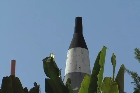 Space capsule on rocket looping Stock Footage 706873