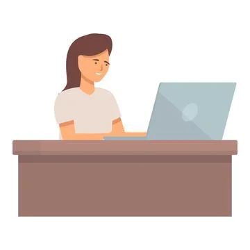 Space career work studio remote icon cartoon vector. Developer chair 스톡 일러스트