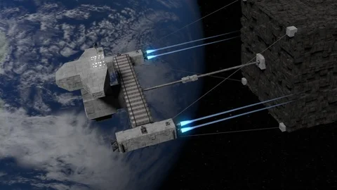 Space Cargo Delivery Stock Footage 88262441