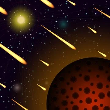 Space cartoon background Stock Illustration