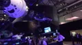 Space center indoor event impression ILA Berlin with blue illumination 4k or 4k+ Resolution