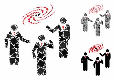 Space chat Mosaic Icon of Humpy Elements Stock Illustration