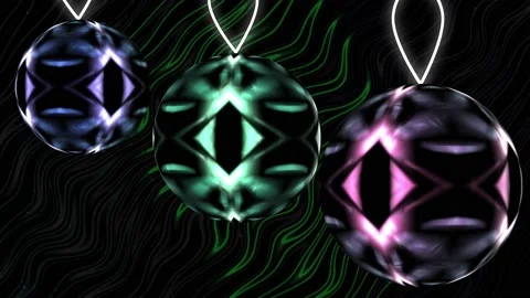 Space christmas balls Stock Footage 167363456