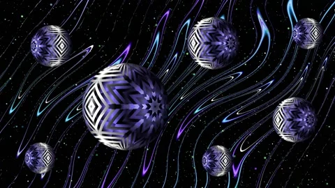 Space christmas balls Stock Footage 167557273