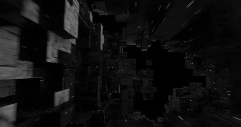 Space City Fly-through (2160p 29.97) Stock Footage 311728368