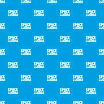 Space clobal pattern seamless blue Illustrazione stock