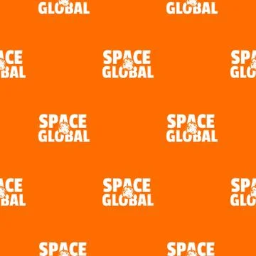 Space clobal pattern vector orange Illustrazione stock