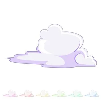 Space cloud cartoon vector graphic Stock Illustration