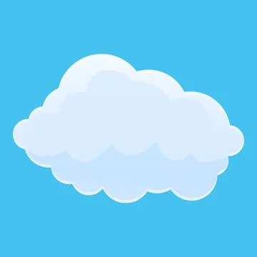 Space cloud icon, cartoon style 스톡 일러스트