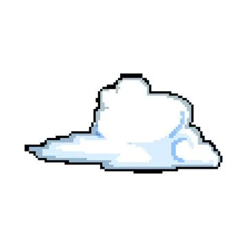 Space cloud pixel art vector illustration Stock Illustration