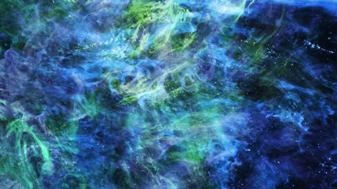 Space Clouds Floating Blue to Green 4K Loop Stock Footage 320839881