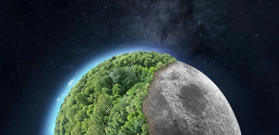 Space colonization Foto stock