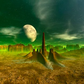 Space colony, artwork Stock Illustration