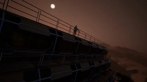 Space colony on Mars emerges as humanity's future outpost 스톡 동영상 145993007