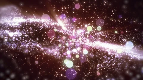 Space color background with particles. Space golden dust with stars. Sunlight Video stock 82470867