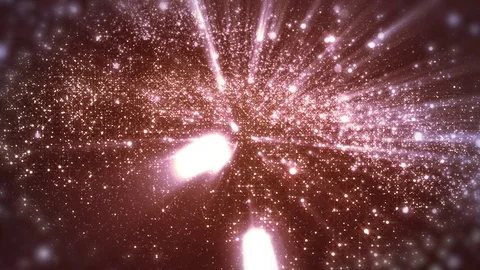 Space color background with particles. Space golden dust with stars. Sunlight Video stock 82485750