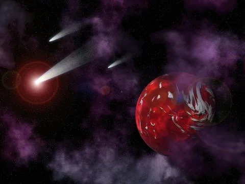 Space comets Stock Photos