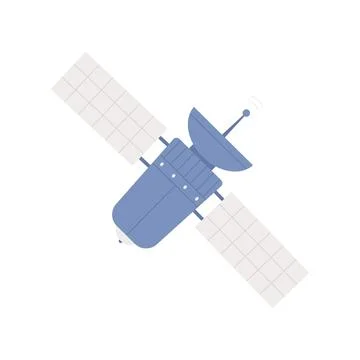 Space communication satellite Stock Illustration