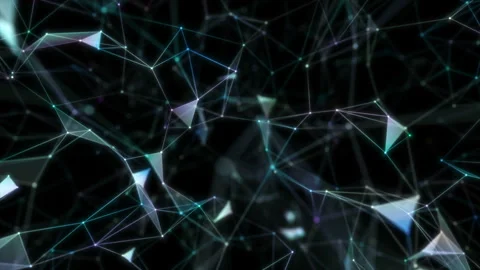 Space communications.Abstract render 3d generated geometry forms with lines Stock Footage 104155687