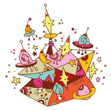 Space cosmos illustration Illustrazione stock