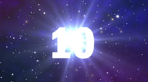 Space Countdown Stock Footage 45030326