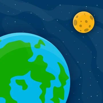 Space cute background. Vector illustration Stock Illustration