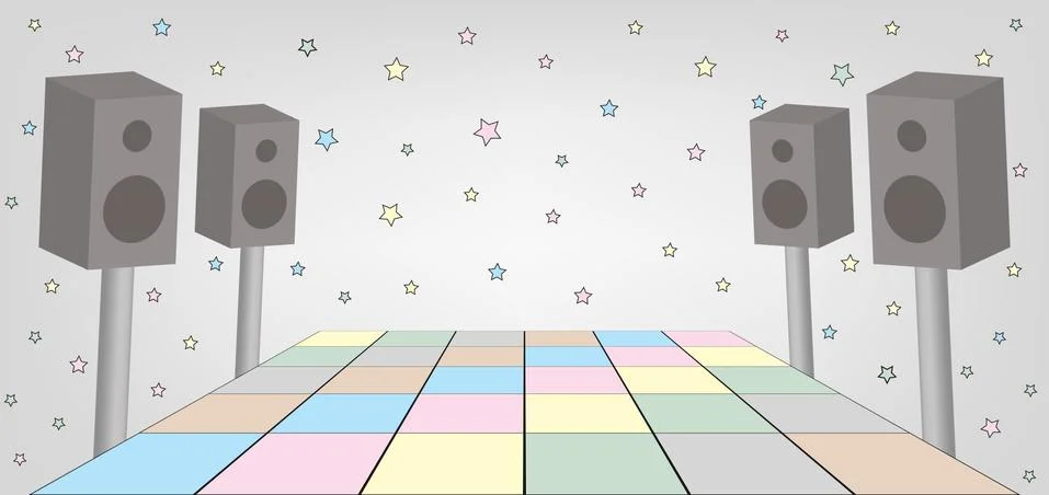 Space for dance party Stock Illustration