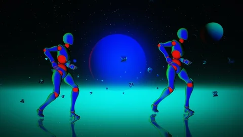 Space dancers Stock Footage